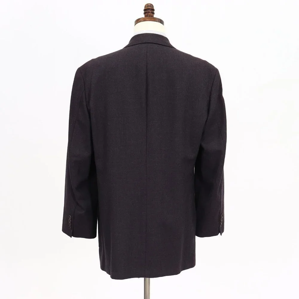 Brooks Brothers 46L Gray Solid 3-Button Sport Coat Blazer Jacket V021